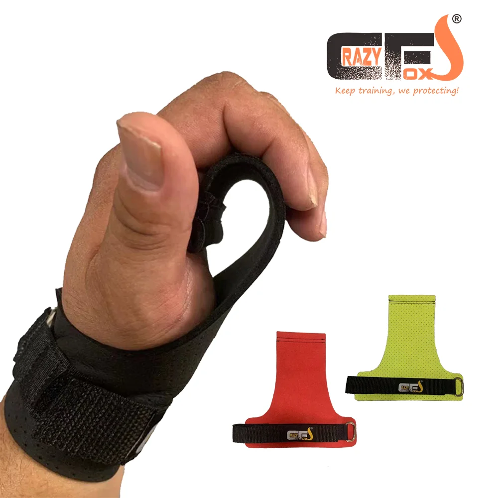 Weightlifting Gloves Gym Grips No Fingers Holes Hand Protectors