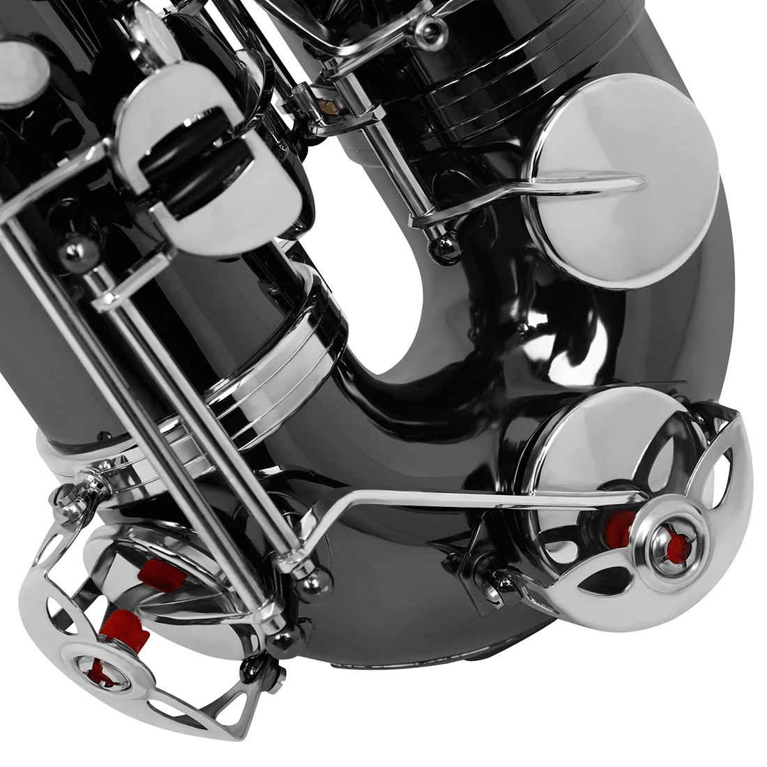 Heiß verkaufendes schwarzes silbernes Saxophon bb Tenors axophon Messing Musik instrument Professional mit Etui Bürstens ch neider Reinigungs set – Detail 13