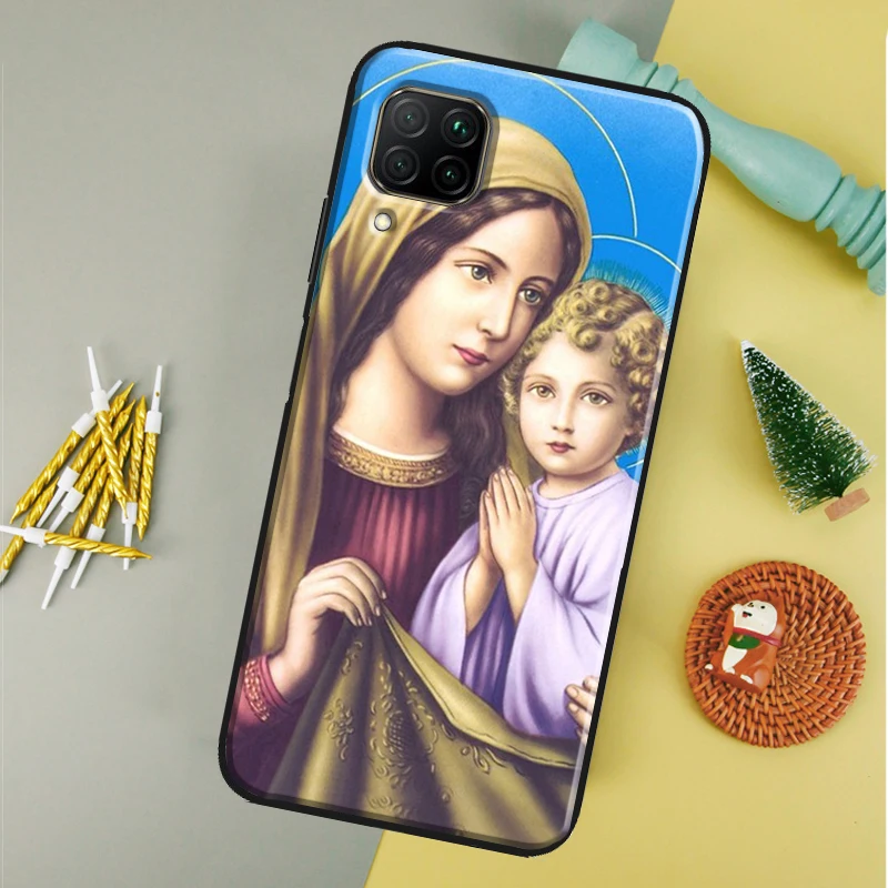 Elegant Religious Mary and Jesus Phone Case Design