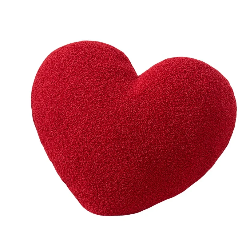 Plush Heart Pillow Stuffed White Red Say Love Plushie Wedding Party Sofa Chair Bed Home Room Decor Present 6