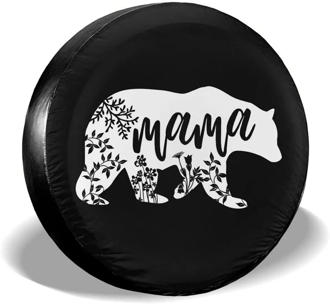 

Cute Mama Bear Spare Tire Cover Waterproof Dust-Proof UV Sun Wheel Tire Cover Fit for ,Trailer, RV, SUV and Many Vehicle