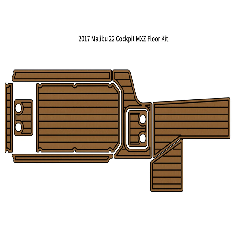 

Quality 2017 Malibu 22 MXZ Cockpit Floor Kit Pad Boat EVA Foam Faux Teak Deck Floor Mat
