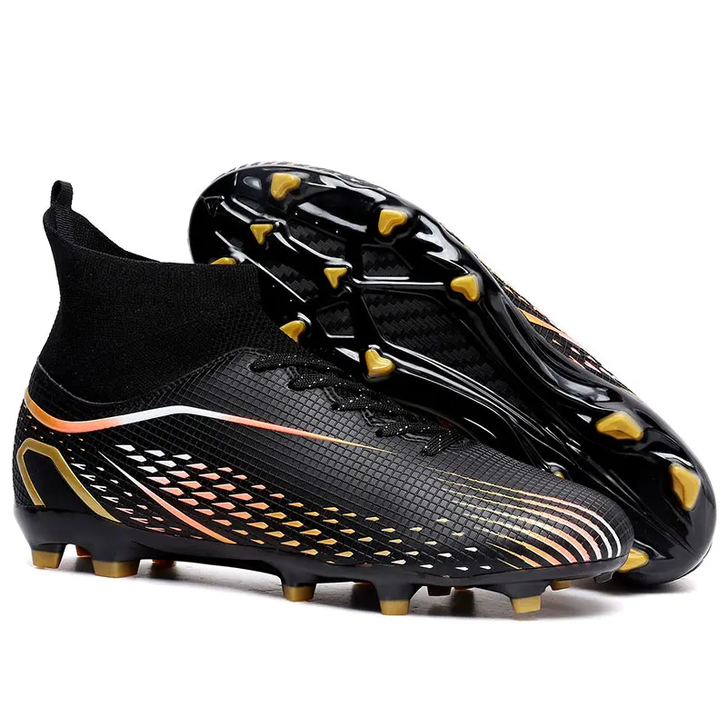 Field Boots Men's Soccer Shoes Society TF/FG Anti-slip Football Cleats Children's Outdoor Training Sports Footwear 2024_voghion.com