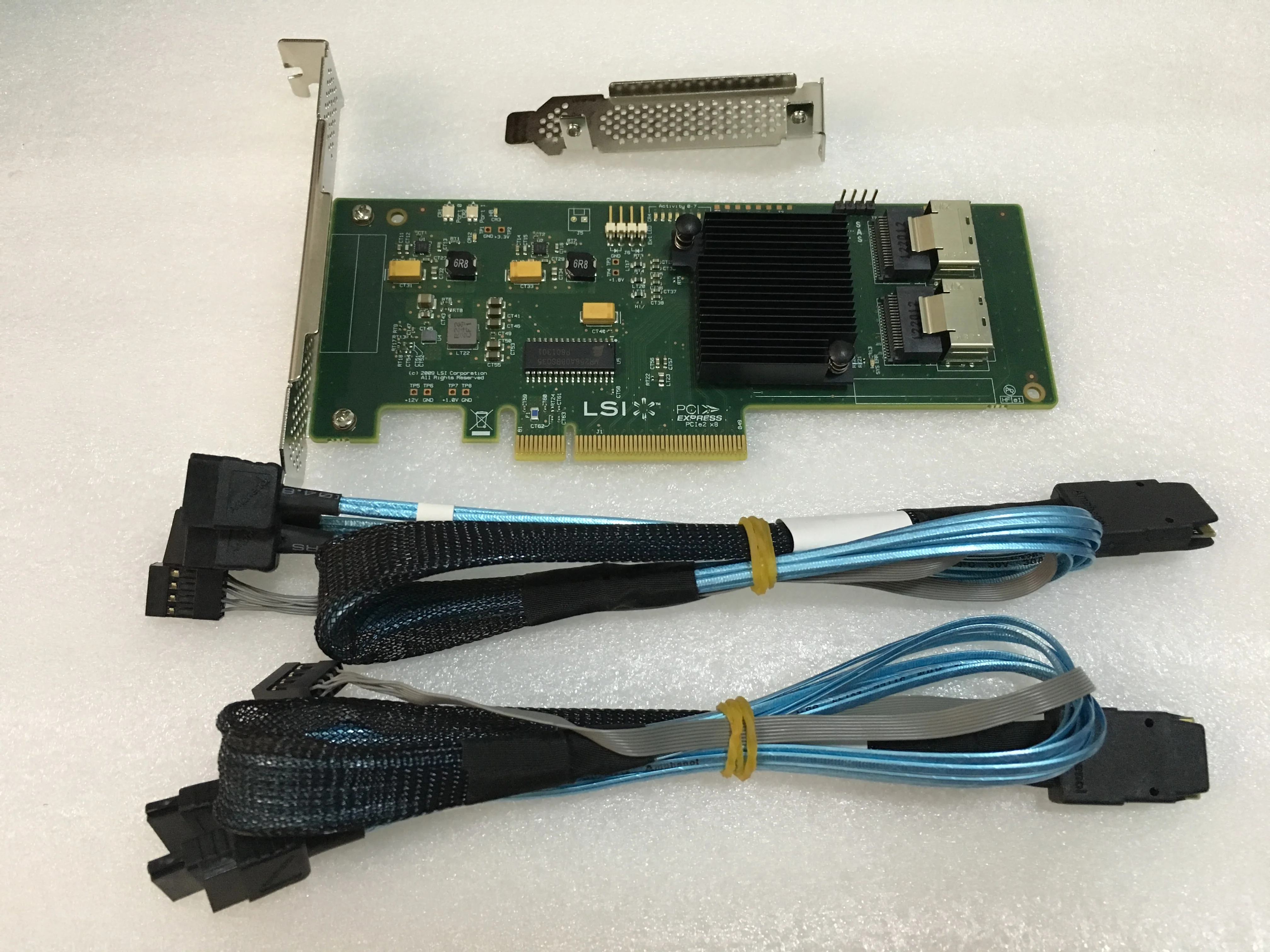 케이블이 있는 내부 SATA/SAS PCI e RAID 컨트롤러 카드, LSI 9211 8i 8 포트 HBA 카드용 SAS ...