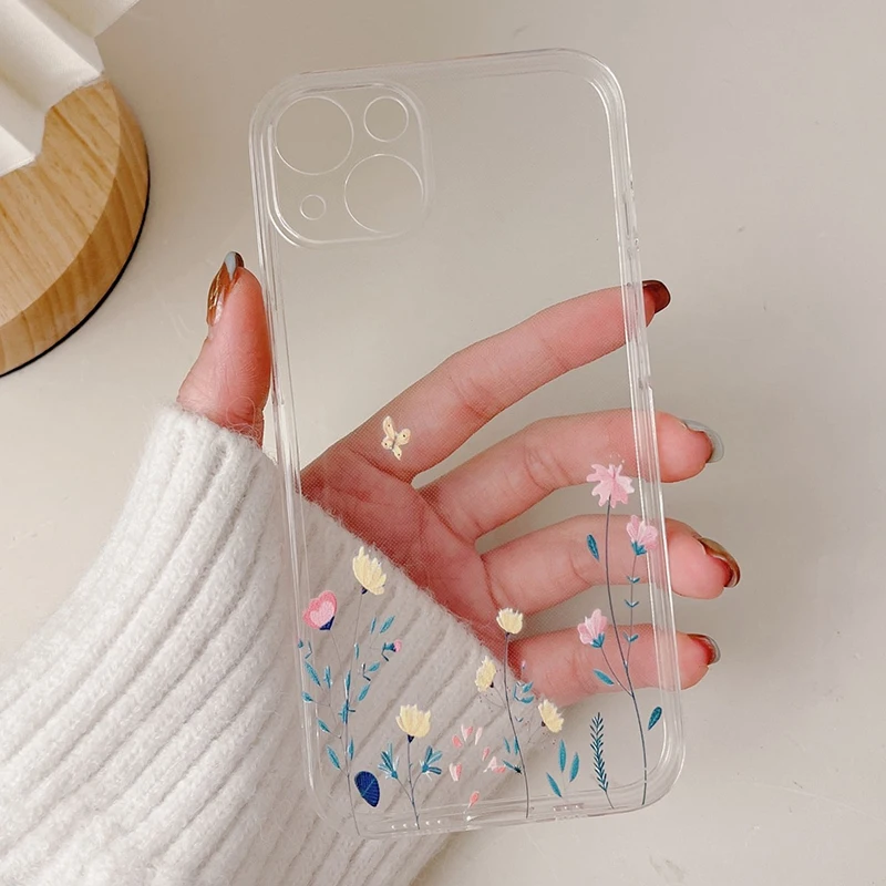الصيف زهرة مطبوعة شفافة جراب هاتف ل الشرف X9C 5G X...