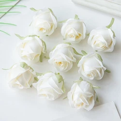 100pcs Pearl Rose Heads Silk Artificial Flowers for Home Décor and Event Accessories (Color 2)
