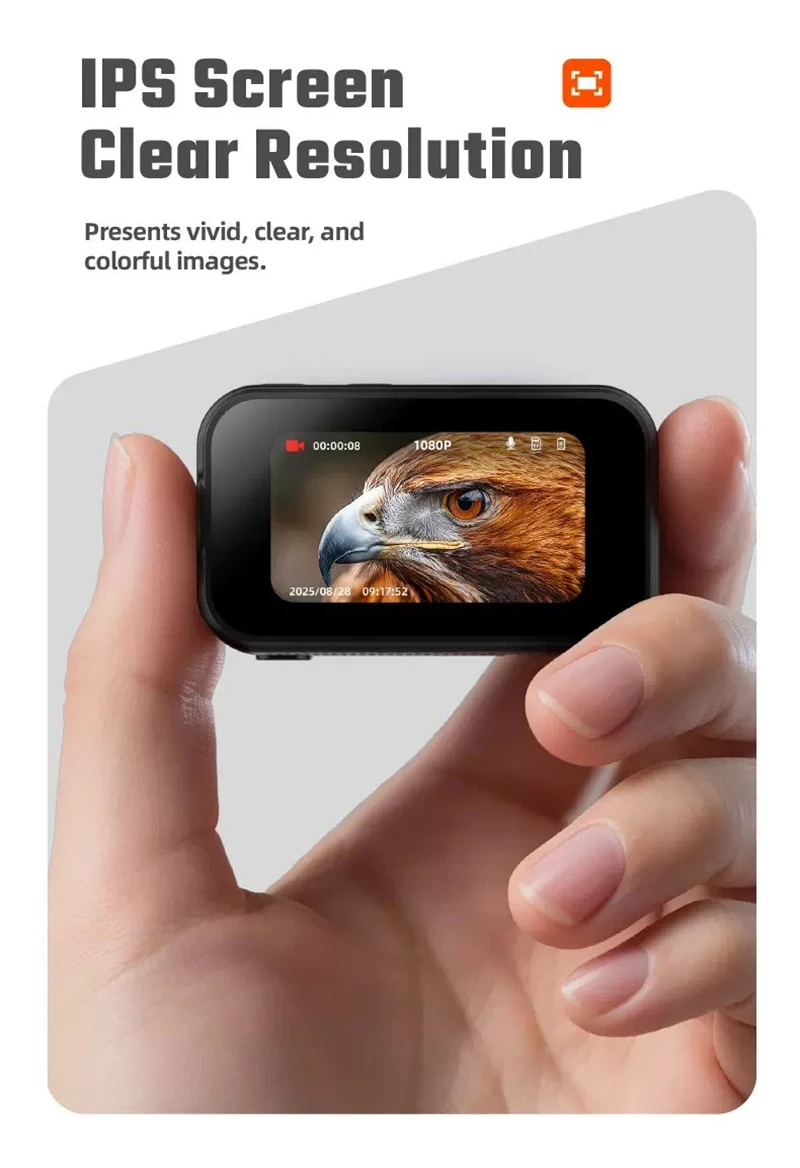 Compact 1080P HD Magnetic Mini Action Camera with Wearable Design