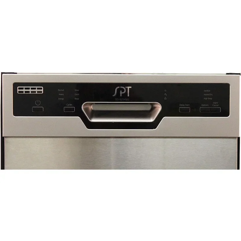 QWSPT SD-9254SSA 18″ Wide Built-In Stainless Steel Dishwasher w/Heated Drying,ENERGY STAR,6 Wash Programs,8 Place Settings and 6