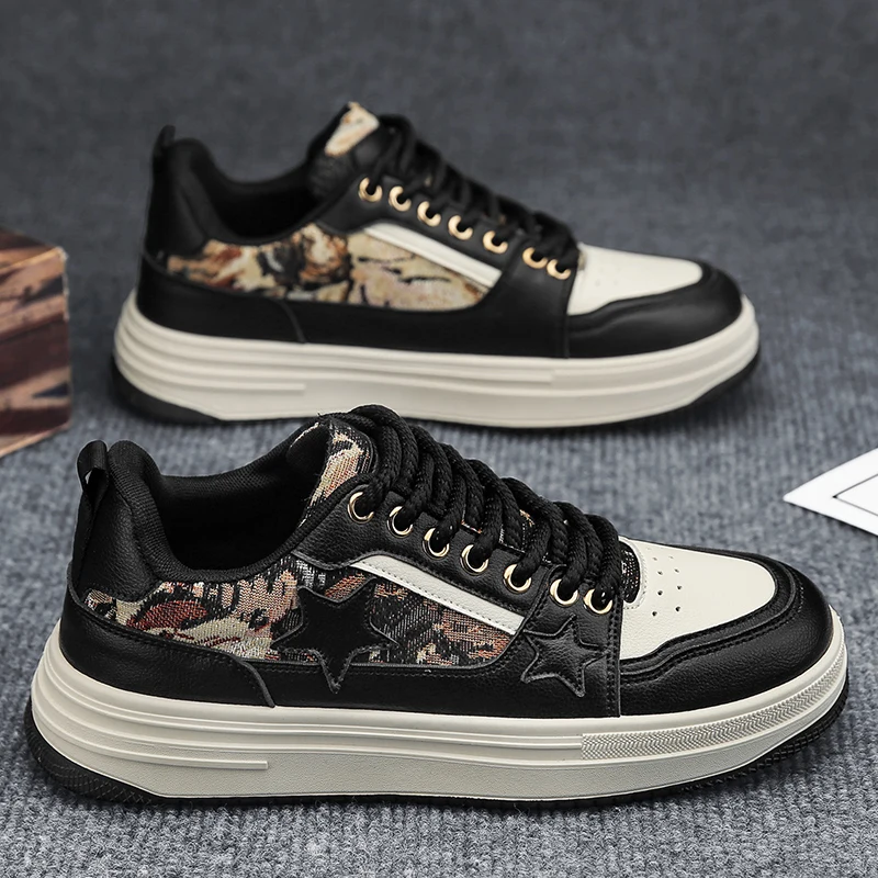 

CYYTL Mens Shoes Leather Sneakers Summer Casual Outdoor Sports Skateboard Hiking Platform Fashion Designer Luxury Walking Tennis