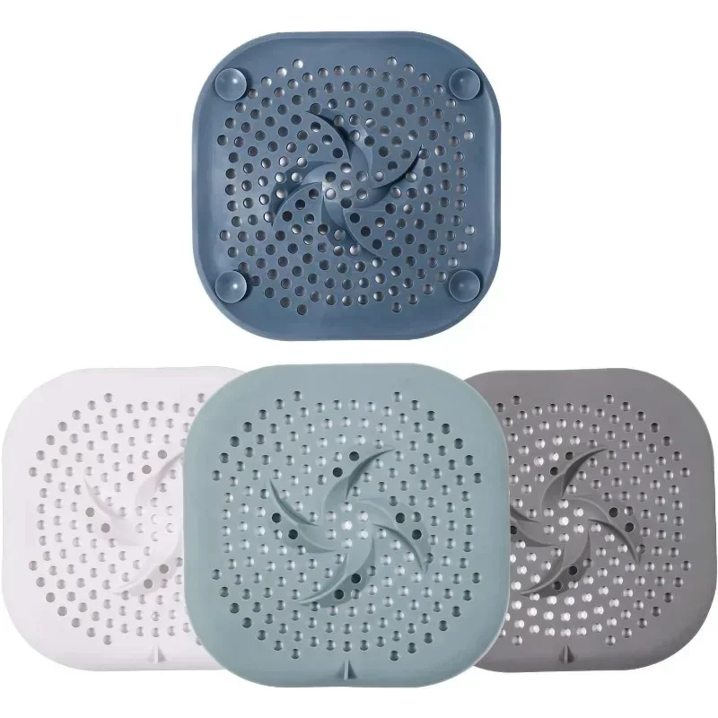 Shower Drain Hair Catcher Drain Cover Bathroom Tub with Suction Cup 5.9 Inches Silicone Sink Strainer Suit for Bathtub, Kitchen 5