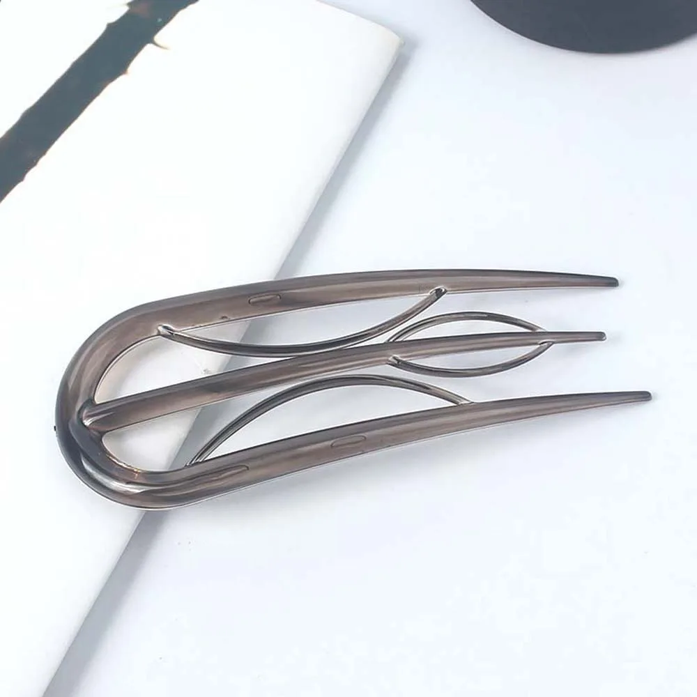 Elegant Geometric Resin Hair Fork Hairstyle Tools Chinese Style Lazy Hairpin Hair Accessories Waterproof Headwear Daily
