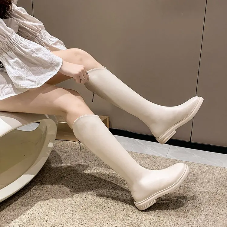 Long boots for female new flat bottomed long boots for ladies fashionable and versatile boots for women 2023 new sexy warm boots