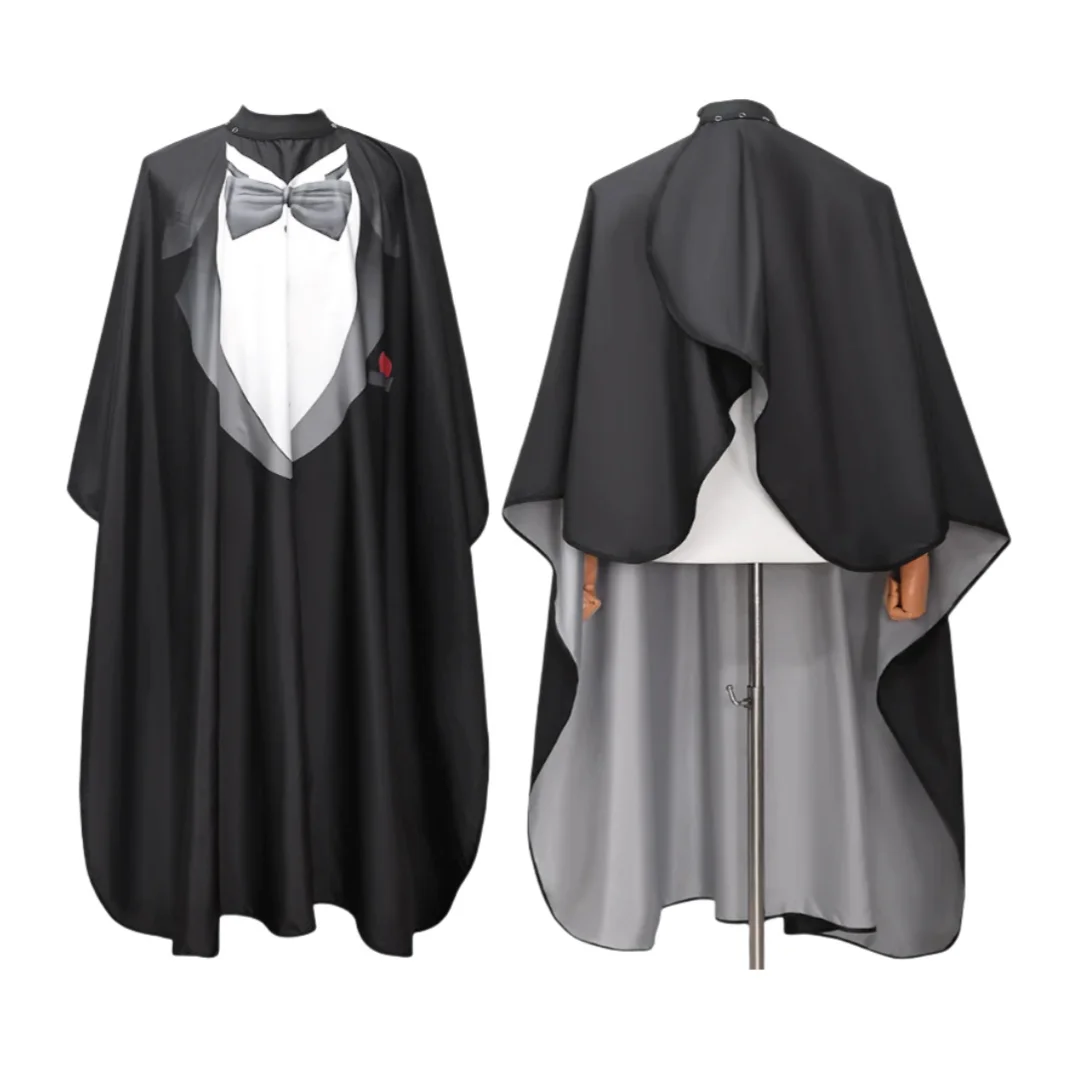 Silicone Neckline Ceremonial Dress Haircut Cloth Hidden Buckle Waterproof Barber Cape Hairdressing Coat Hairdress Gown Supplies 2