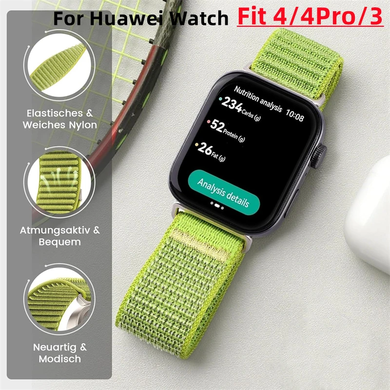 Breathable Braided Nylon Loop Strap - Comfortable Watch Band  Accessories
