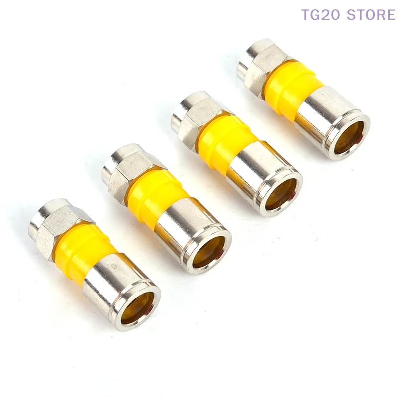Wire Connectors 10pcs RG6 F Type Compression 2.8cm Snap Seal Plug Connector Waterproof F Type