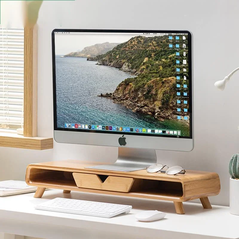 

Ergonomic Gamer Monitor Stand Office Desk Enhancer Neck Relief Shelf Keyboard Organizer SpaceSaver TechSavvy Design