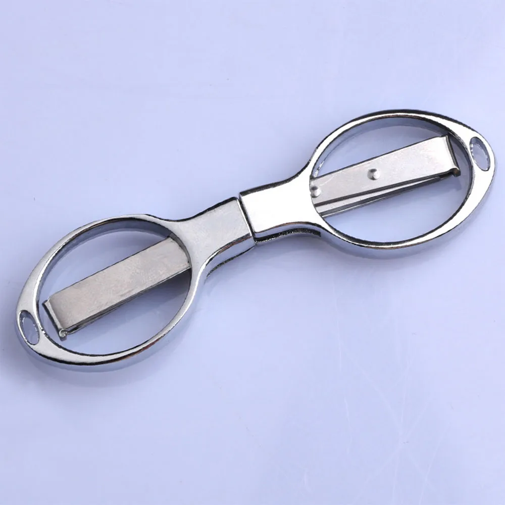 1Pc Mini Folding Keychain Scissors Small Glasses Shaped Travel