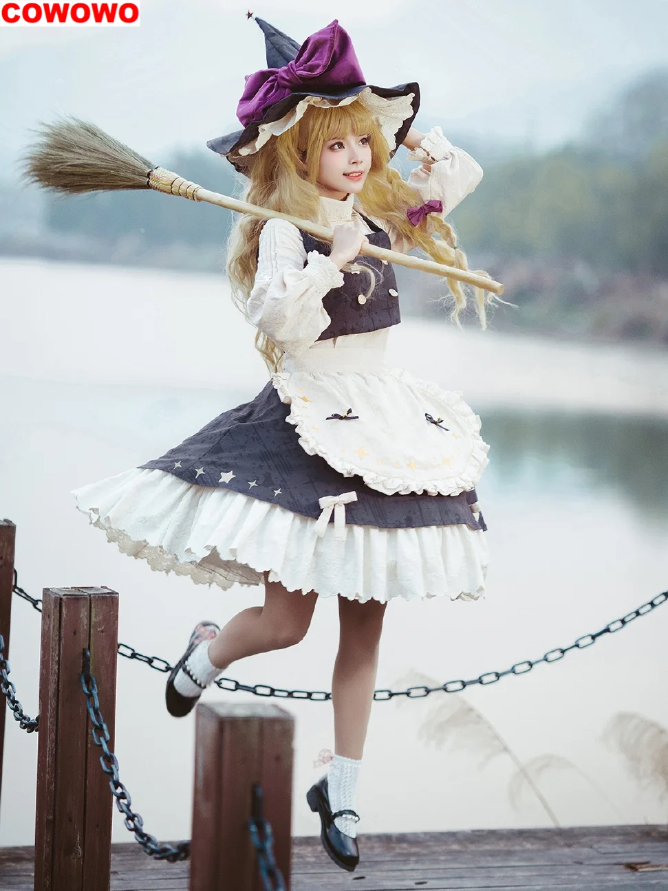 

COWOWO Touhou Project Kirisame Marisa Dress Cosplay Costume Cos Game Anime Party Uniform Hallowen Play Role Clothes Clothing