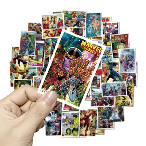 Pegatinas de Marvel de Disney para niños, calcomanía de superhéroes de Los  Vengadores, equipaje, Maleta, portátil, Graffiti, monopatín, 10/50/100 Uds.