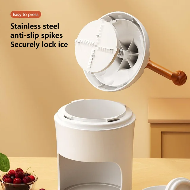 Small Household Hand-cranked Ice Machine For Stalls Without Electricity Manual Summer Snowflakes Smoothie Making Ice Crusher 4