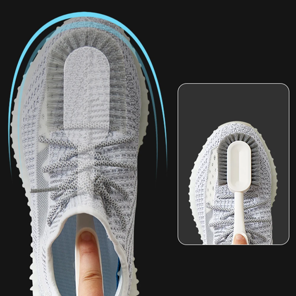 Long Handle U-shaped 3 Sided Plastic Shoe Cleaning Brush Durable Cleaner Shoe Slippers Kit Hanging Soft Shoes Brush Dropshipping 4