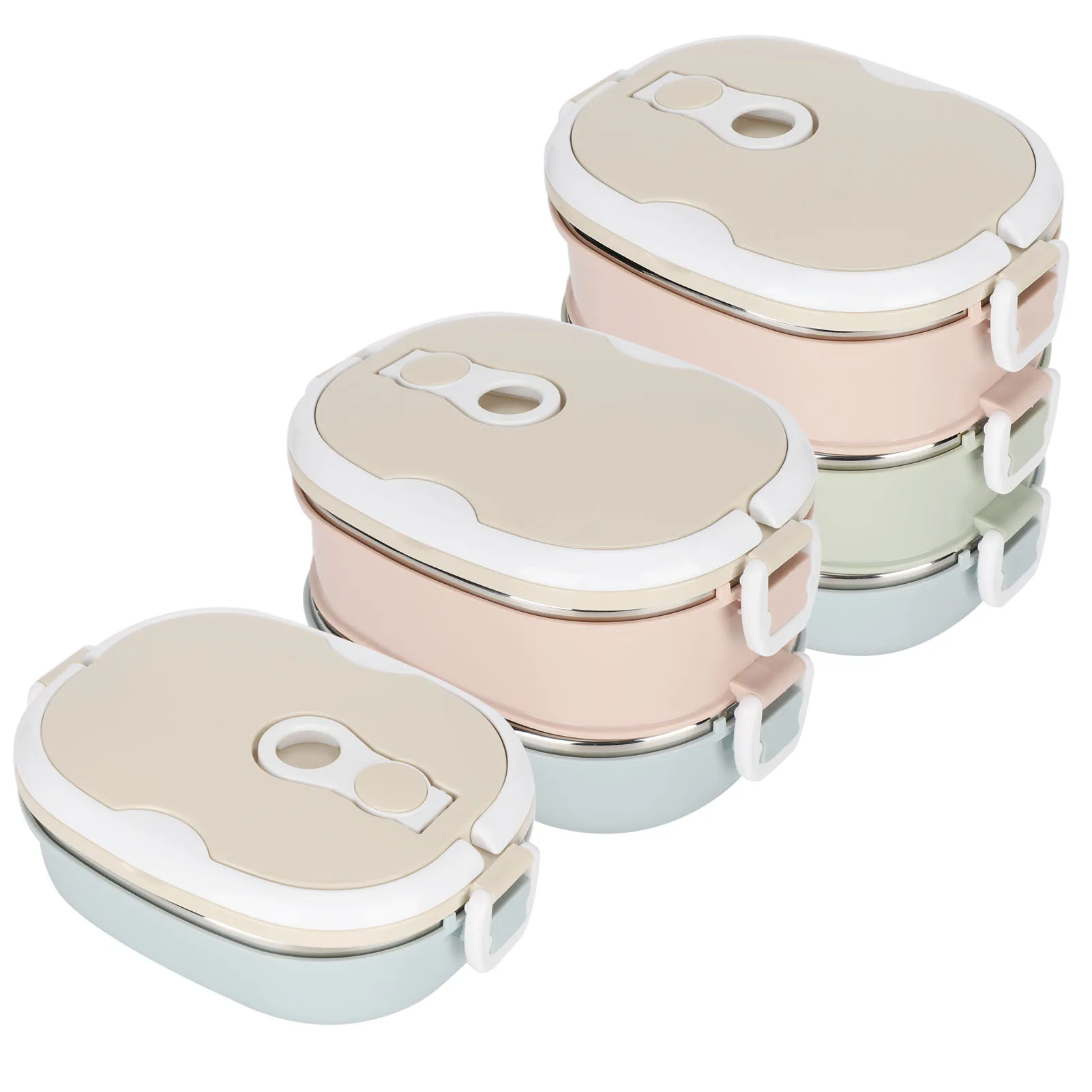 Kitchen Utensils Lunch Box Portable Stainless Steel Food Container for Student Children Work Lunch Box Stainless Steel Lunch Box