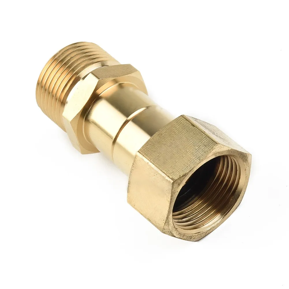 High Pressure Washer Swivel Joint Connector Hose Fitting M22 14mm 15mm Thread 360 Degree Rotation Hose To Wash Gun Connector,pressure washer hose adapter