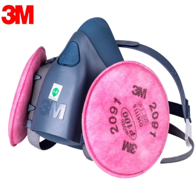 17 in 1  3M 7502 Dust Gas Respirator Half Face Dust Mask For Painting Spraying Organic Vapor Chemical Gas Filter Work Safety