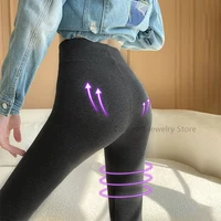 Women's Winter Thick Velvet Leggings Warm Fleece Lined Tights Thermo Leggings Ladies High Waist Pantyhose Casual Pants - Image 4