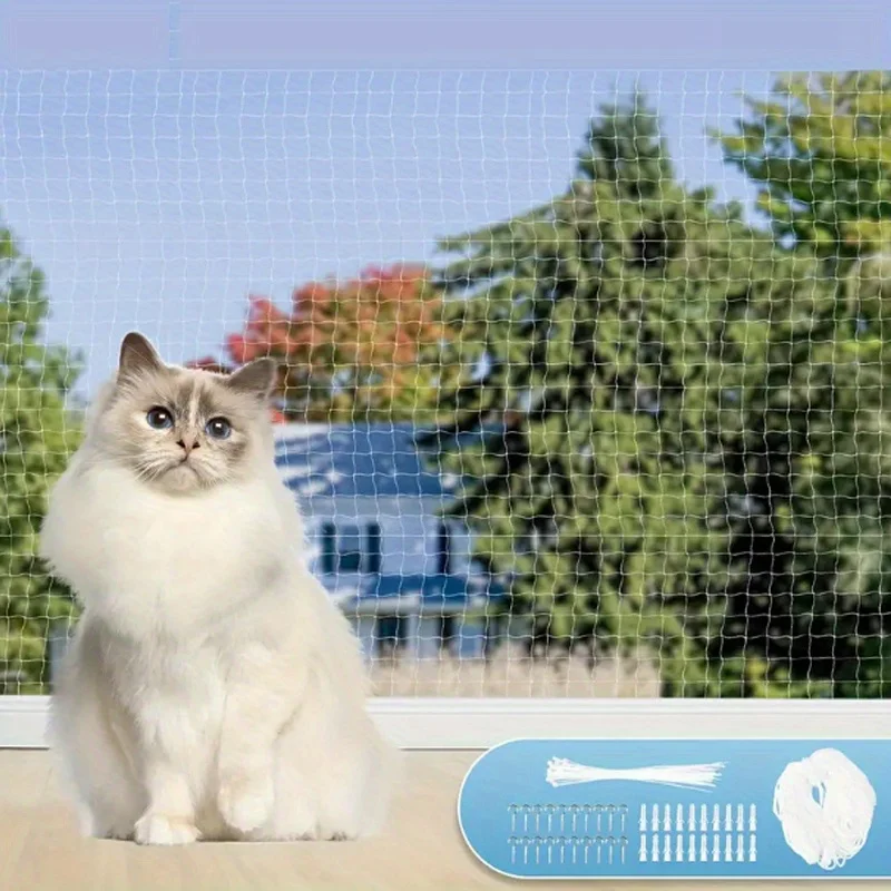 Extra Large Cat Balcony Fence , High-strength Polyester Pet Protection Net, Easy To Install, Suitable For Balconies, Windows Extra Large Cat Balcony Fence , High-strength Polyester Pet Protection Net, Easy To Install, Suitable For Balconies, Windows