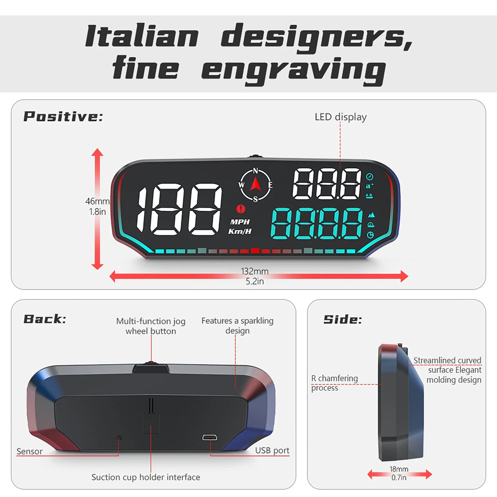   GPS  ӵ, HUD  ÷, Electronicos ӵ ˶, MPH KMH ħ  ð, G14, ǰ