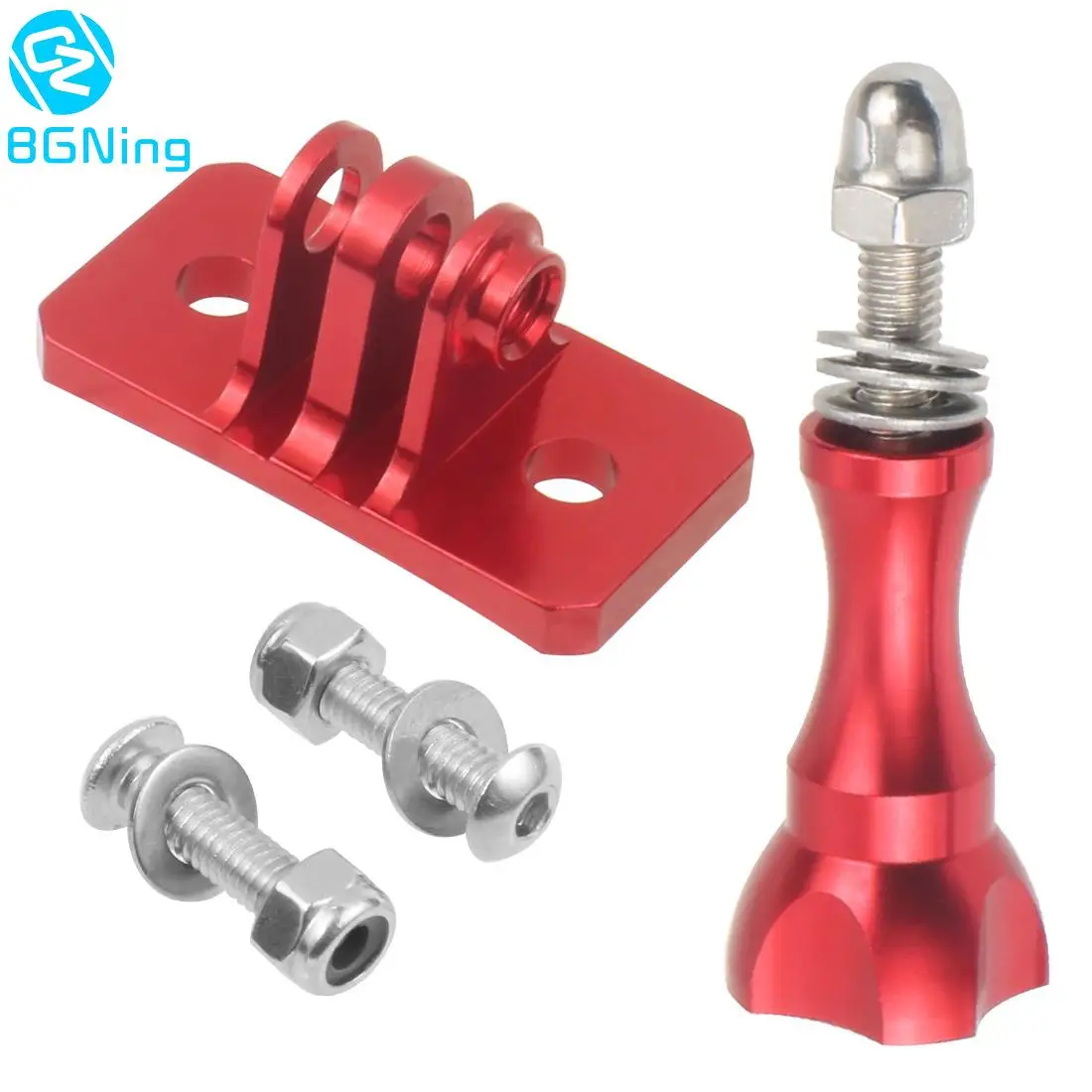BGNing CNC Fallschirmspringen Helm Feste Halterung Lange Schraube Adapter für GOPRO Hero 13 12 11 10 DJI Action Sport Kamera Stativ Halter