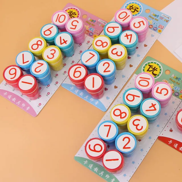 Cute digital pattern seal, stationery and cartoon toys for kindergarten students 1