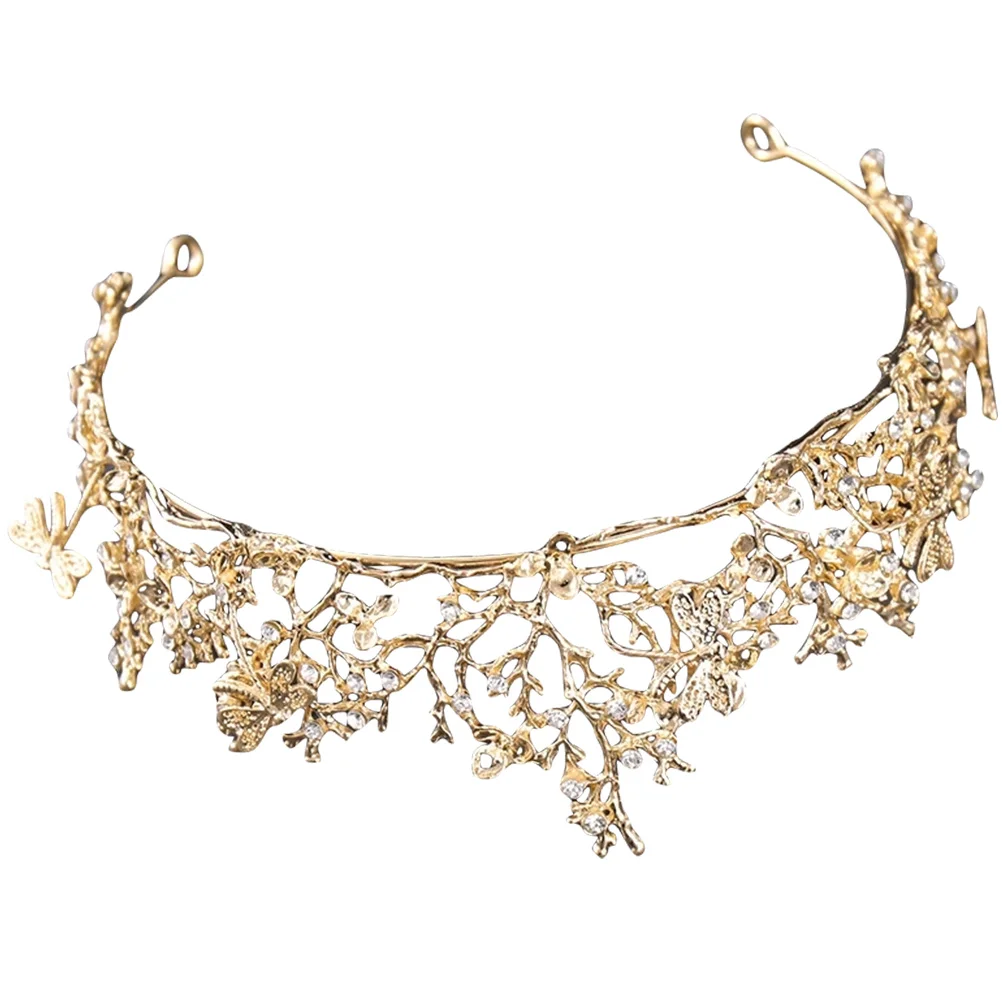 

Evening Party Bridal Tiara Rhinestone Alloy Hollow Crown-headband Party Headdress