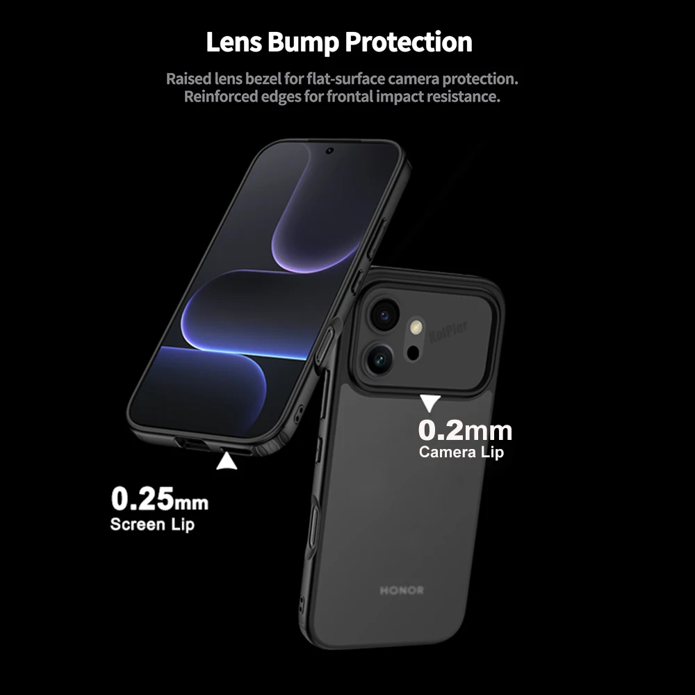 Matte Frosted Semi Clear Anti-Scratch Phone Cover with Shock Absorption and Anti-Fingerprint Features