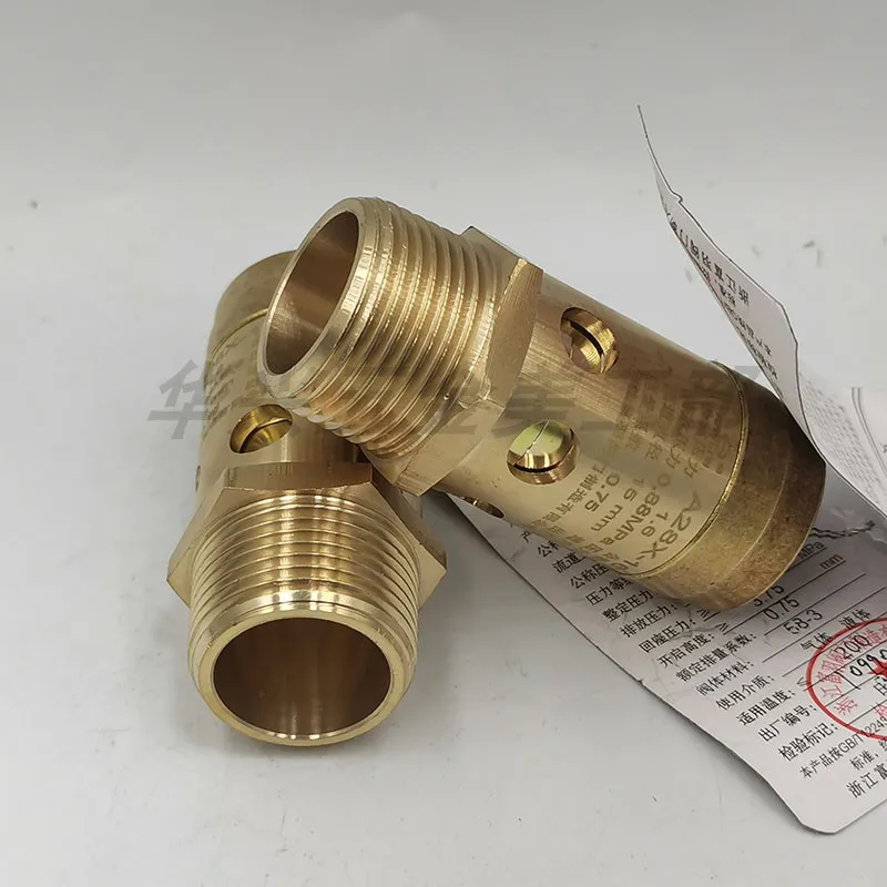 

Zhejiang Fuyu A28X-16T full copper spring screw machine full opening air compressor safety valve DN8101520