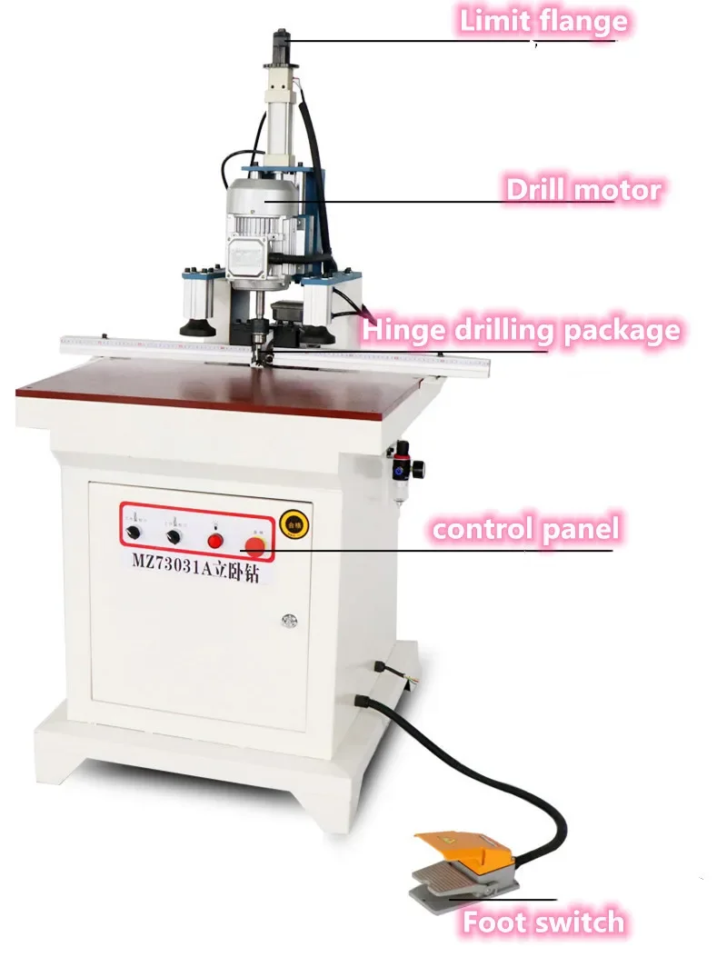 New Single Line Automatic Hinge Hole Drilling Boring Machine Furniture Workshop CNC Horizontal Vertical Six Sides Motor Core 3