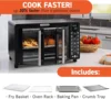 New Toaster Oven Air Fryer Combo 17 Cooking Presets 1700W French Door Digital Air Fryer Oven 24L Capacity Accessories 6