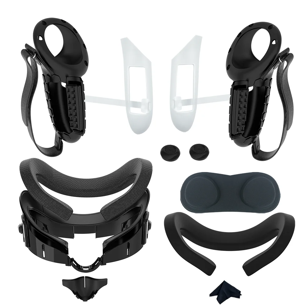 

for Meta quest 3 Replacement Bracket Breathable Mask Removable Battery Cover Controller Protective Case Set