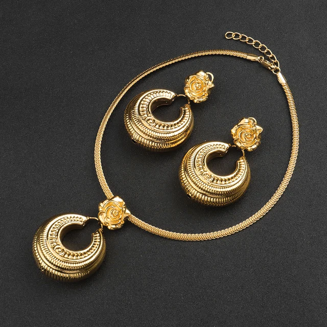 2022 Trend Gold Color Jewelry Set For 