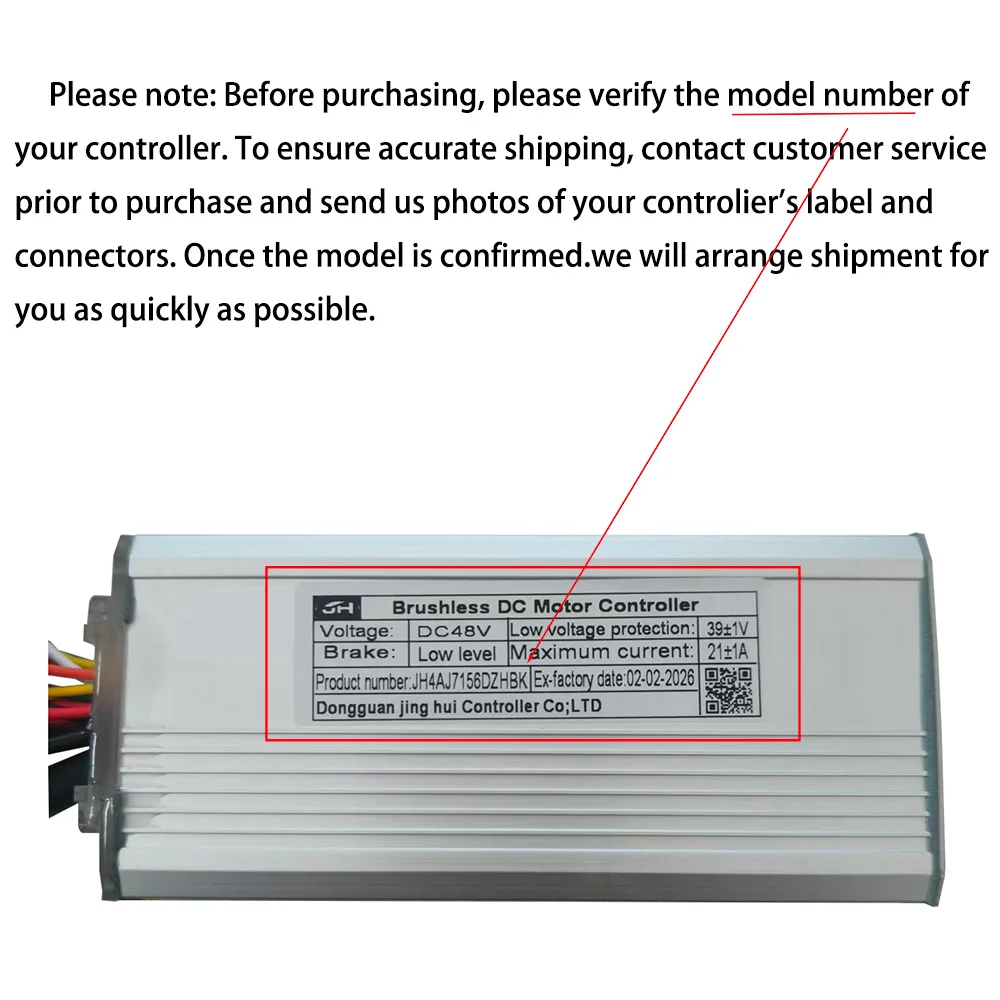 JH4AJ7156DZHBK 브러시리스 모터 컨트롤러 48V 리튬 이온 사인파 전자 자전거 속도 컨트롤러 전기 자전거에 적합