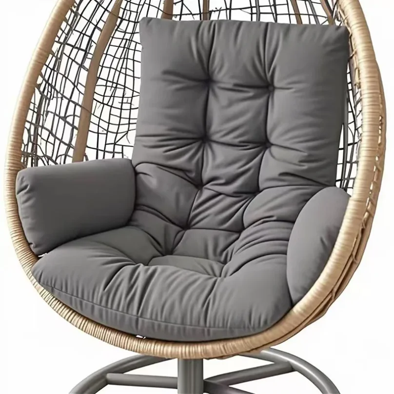 Cuscino a forma di uovo per sedia a dondolo/amaca, disponibile per decorazione giardino e soggiorno (senza cestino sospeso)