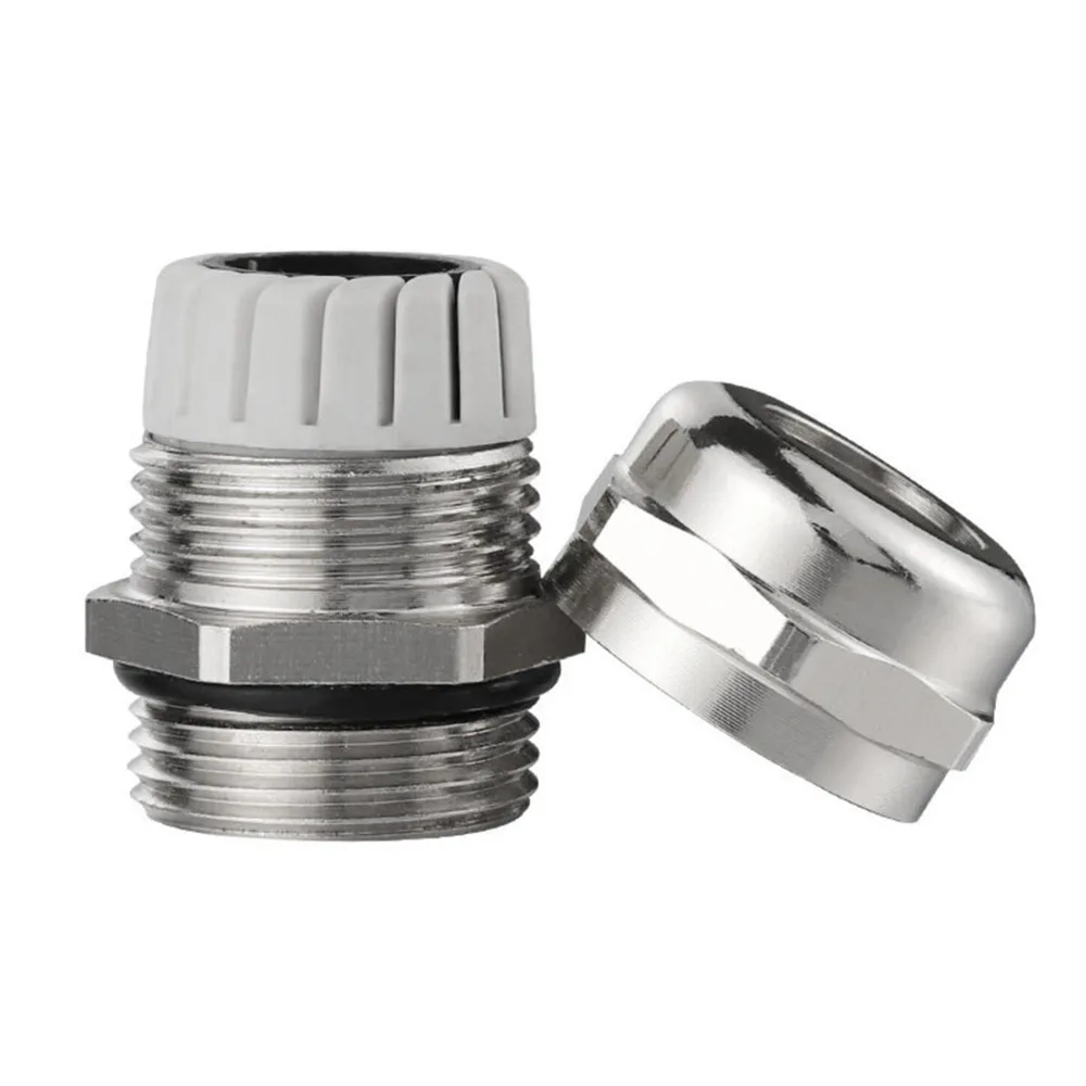 Waterproof Cable Gland Connector IP68 Nickel Plated Brass Metric Cable M8 M10 M12 M14 M16 M18-M36 Fit 18-25mm for 4-8mm