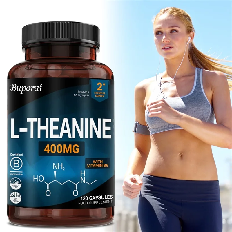 L-Theanine 400MG - Contains Vitamin B6 To Support Normal Mental Function, Concentration & Relaxation, and Improve Sleep Quality 1