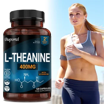 L-Theanine 400MG - Contains Vitamin B6 To Support Normal Mental Function, Concentration & Relaxation, and Improve Sleep Quality 1