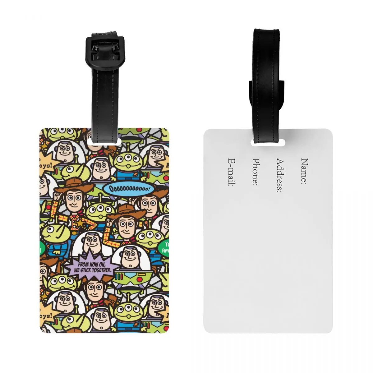 Toy Story Cute Toys Luggage Tag Suitcase Travel Accessories Silica Gel Holder Baggage Boarding Tags Holder Baggage Tag Name ID