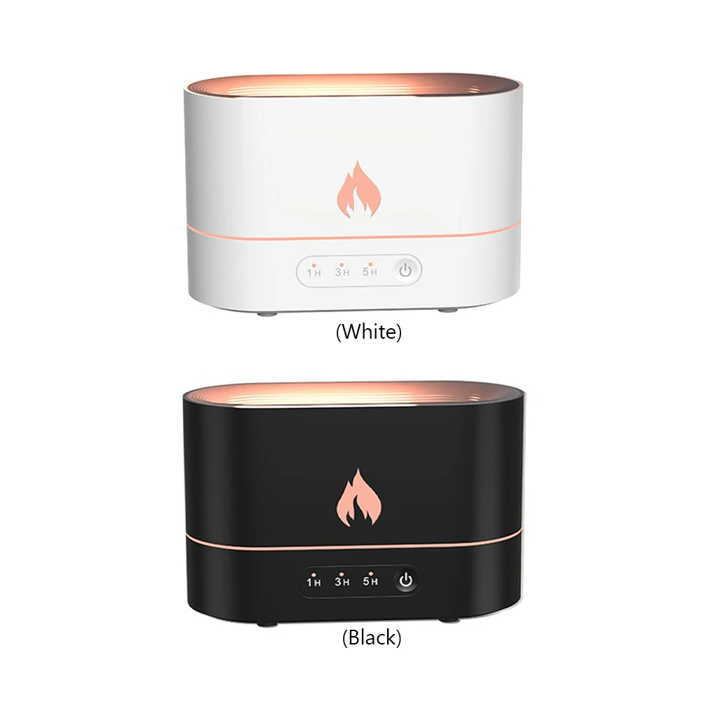 타이머가 있는 250ml 디퓨저 가습기, 불꽃 아로마테라피 디퓨저, 스파, 가정, 사무실, 요가, 침실, 체육관용 초저소음 가습기