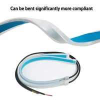 2Pcs 12V Led Guide Strip Headlight for Car Daytime Running Lights Turn Signal Bulb DRL Sequential Switchback 30cm/45cm/60cm 6