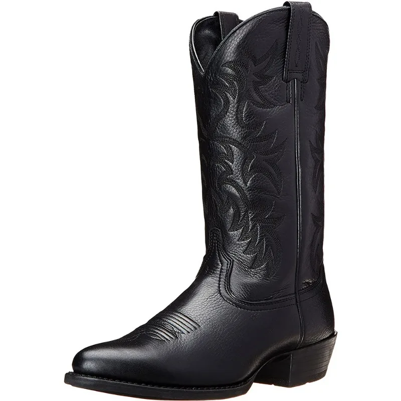 

Handmade Men's Cowboy Boots Embroidery Western Boots Pointed-toe Male Boots Anti-slip Men's Riding Boots Zapatos De Hombre