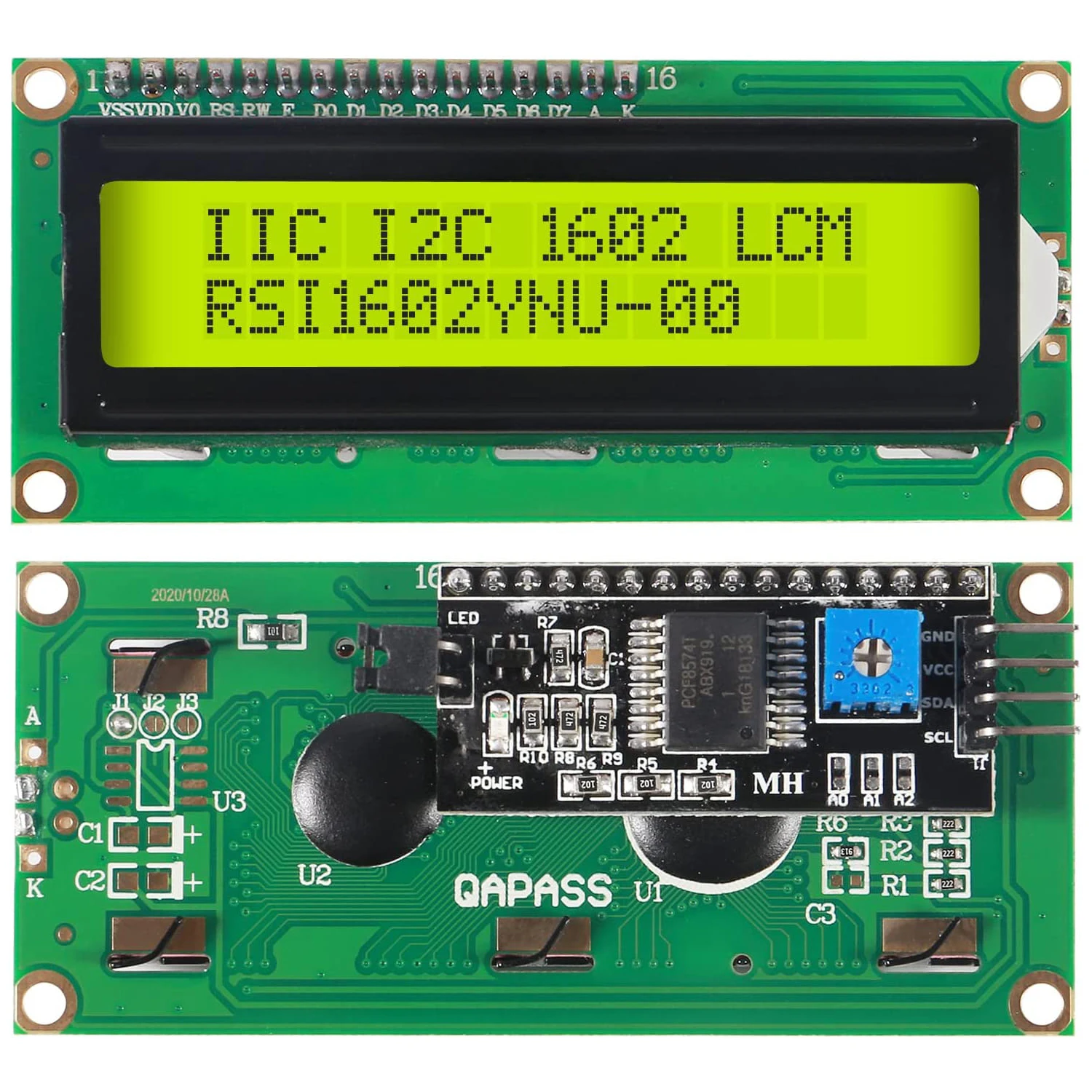 IIC-I2C-LCD-Serial-Interface-Adapter-and-1602-16-x-2-LCD-Module-Display ...